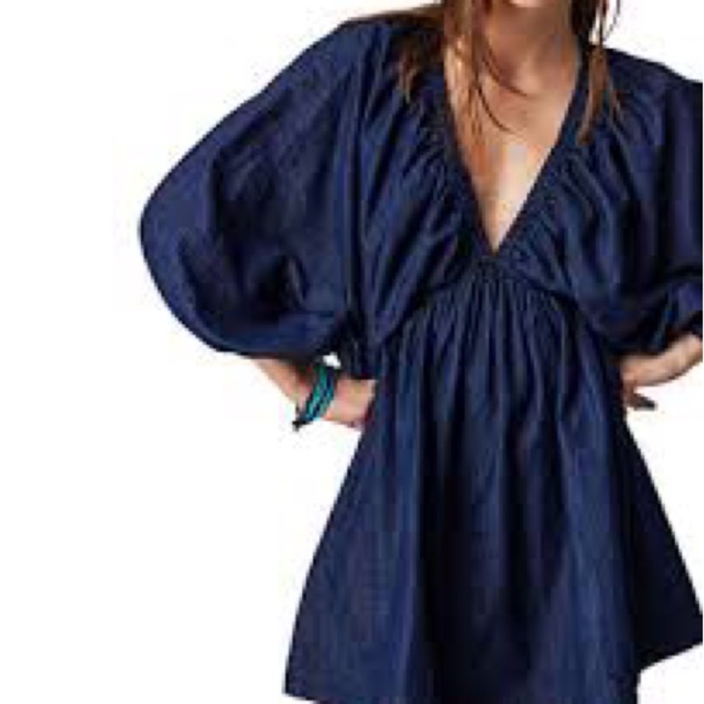 Free People Mini Portia Denim Dress